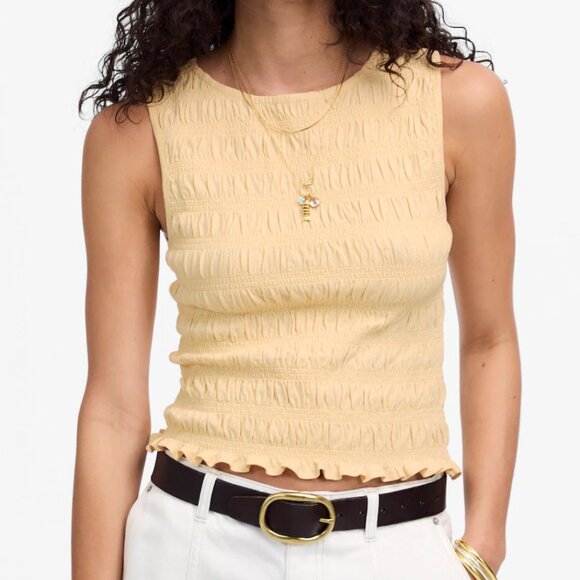 Madewell Tops - Madewell Smocked Boatneck Tank Size Small